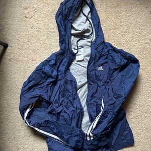Blue Adidas Windbreaker Jacket Medium